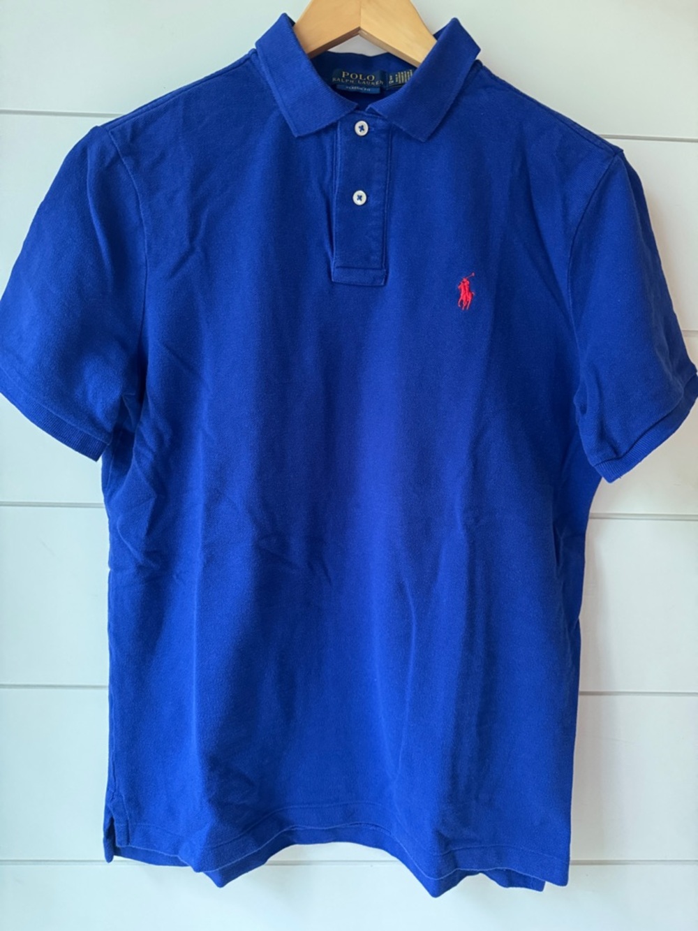 Ralph Lauren Polo Shirt in Royal Blue The Iconic Mesh Polo Shirt Size Small